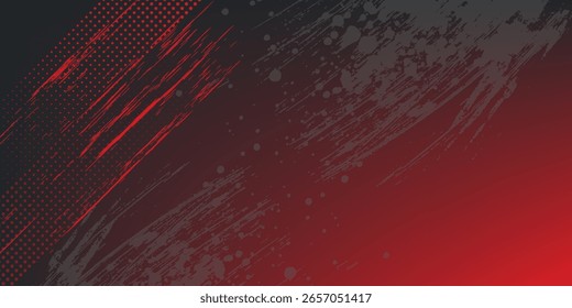 Plano de fundo, contraste vermelho e preto modelo abstrato cor para design de negócios. Estilo de tecnologia. Você pode usá-lo para publicidade, cartazes esportivos, modelos, apresentações de negócios. Ilustração vetorial
