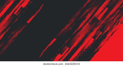 Fondo, contraste de color rojo y negro Plantilla abstracta para el diseño de negocios. Estilo de Tecnología. Puede usarlo para publicidad, carteles deportivos, Plantillas, presentaciones de negocios.