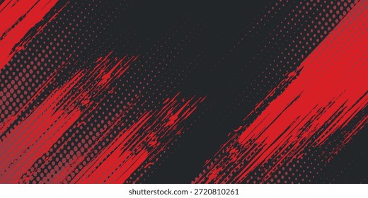 Plano de fundo, contraste vermelho e preto modelo abstrato cor para design de negócios. Estilo de tecnologia. Você pode usá-lo para publicidade, cartazes esportivos, modelos, apresentações de negócios. Ilustração vetorial