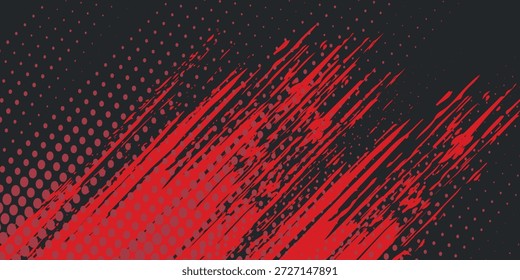 Fondo, contraste de color rojo y negro Plantilla abstracta para el diseño de negocios. Estilo de Tecnología. Puede usarlo para publicidad, carteles deportivos, Plantillas, presentaciones de negocios. Ilustración vectorial