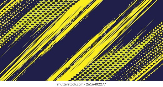 Background, contrast yellow and dark blue color abstract template for business design. Technology style.	