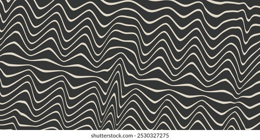 Background with contrasting stripes. Dynamic composition with wavy lines, geometric backdrop for covers, banners, flyers, posters, wallpaper for a blog or social media story.