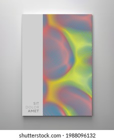 Background with convex forms. Grid surface. Vibrant trendy texture, with blending colors. 3d network design with particles. Can be used for advertising, marketing or presentation. 