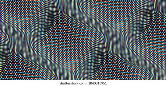 Background with convex forms. Volumetric composition with optical illusion. 3d dynamic vector illustration for cover, banner, flyer or presentation.