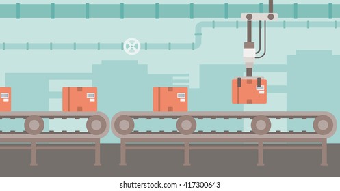 Background of conveyor belt.