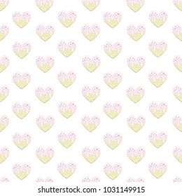 Background with cookies in the form of hearts.