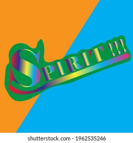 background with a cool text effect display written with spirit. Can be used for wallpaper, sticker, editing and other needs