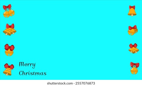 background with copy space area, christmas theme with various shapes of christmas bells, suitable for creating content or greetings