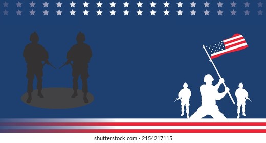 Background copy US space area with country flag. greeting background for Veterans Day, Memorial Day, Independence Day. American celebration.