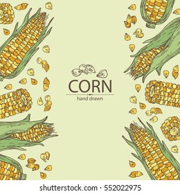 Background Corn Hand Drawn Stock Vector (Royalty Free) 561487795