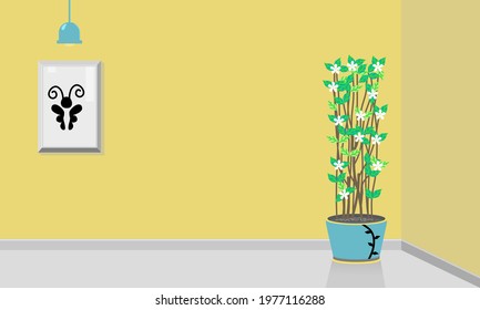The background corner of the room is comfortable.