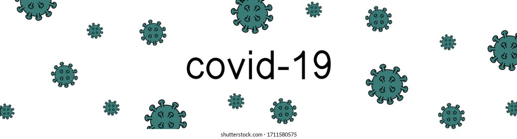Antecedentes con el virus de la corona. Ilustración vectorial.