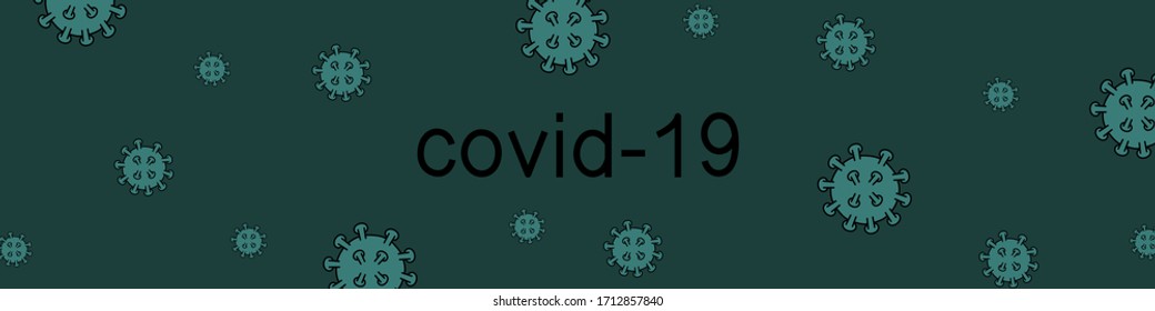 Background with corona virus. Vector illustration.
