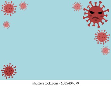 Background of Coronavirus or Covid-19,red and blue background 
