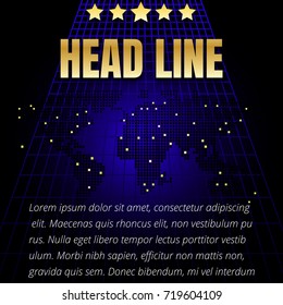 Background in corporate style. Visualization of large data algorithms for business and presentations, posters and covers.