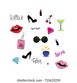 background cosmetics glamour vector