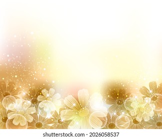 background of  the cosmos flower illustration