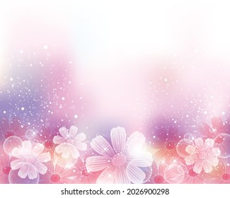 background of  the cosmos flower illustration