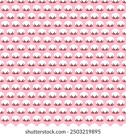 Background with cotton flowers. Seamless repeating pattern.