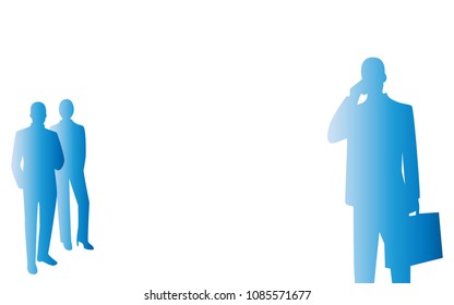 Background couple of business people, vector