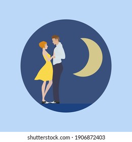 background couple formed by a man and a woman in love