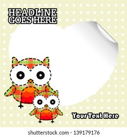 Background with couple of owls