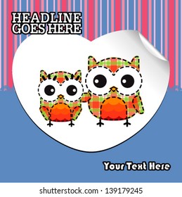 Background with couple of owls