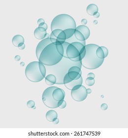 background for the cover of Billboard with blue bubbles