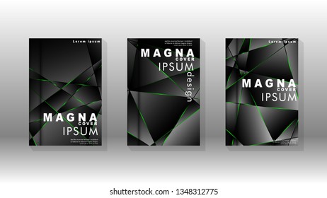 Background cover design luxurious polygon patterns.green triangle line