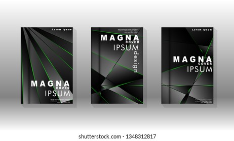 Background cover design luxurious polygon patterns.green triangle line