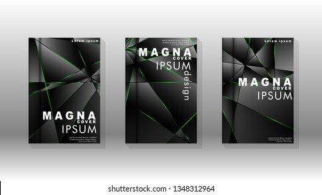Background cover design luxurious polygon patterns.green triangle line