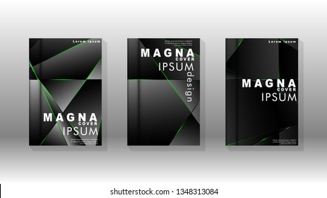 Background cover design luxurious polygon patterns.green triangle line