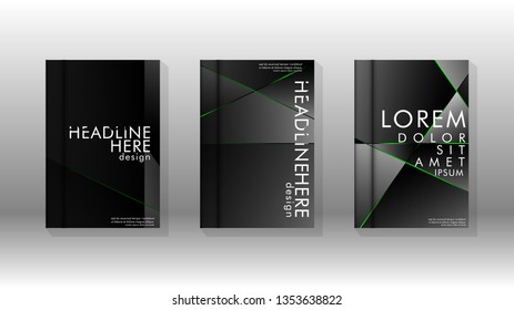 Background cover design luxurious polygon patterns.green triangle line