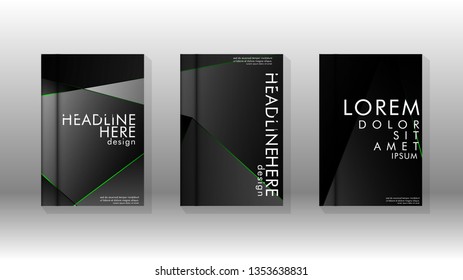 Background cover design luxurious polygon patterns.green triangle line