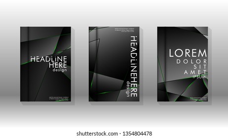 Background cover design luxurious polygon patterns.green triangle line