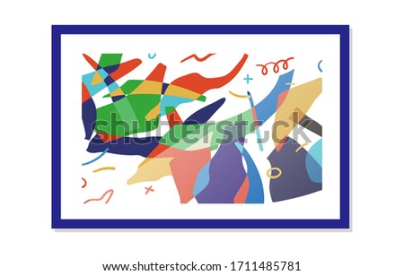 Background for Cover, Poster, and print. Vector Abstract Colorful Geometric and Curvy pattern background illustration.
