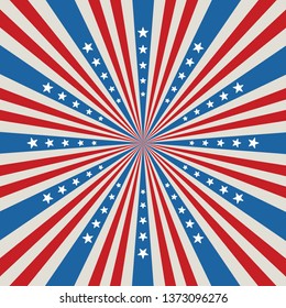 Background, cover, textile print template with rays and stars.