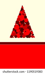 Background for covers, invitations, posters, banners, flyers, greeting cards, placards. Design template for branding, advertising with a winter Christmas spruce in the style of paper. Vector