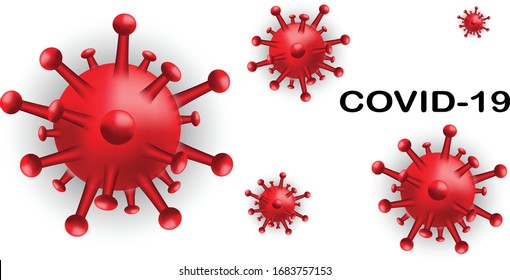 Background with COVID-19 viral disease cell.Covid-19 dangerous virus vector illustration.
Pandemic medical health background with disease cell named COVID-19. 