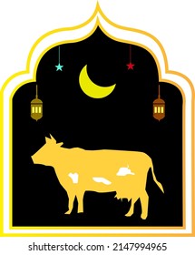  Background cow on a month ramadan kareem. Good for ramadan kareem.
