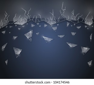 Background with cracked glass. Eps 10