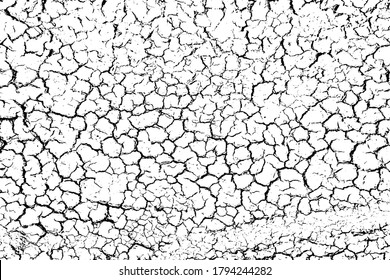  Background from cracks, scratches,  chips.  Grunge texture black and white. Abstract pattern.