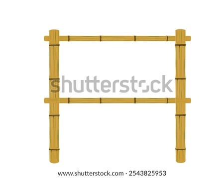 The background is created entirely with bamboo.