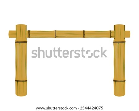 The background is created entirely with bamboo.