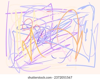 Background created through hand-drawn marks, representing the abstract expression of someone's depression.