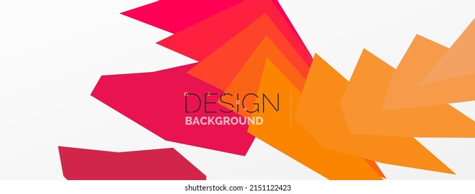 Background, creative geometric shapes composition with gradient effect. Wallpaper for concept of AI technology, blockchain, communication, 5G, science, business and technology