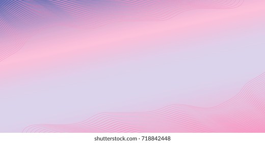Background. Creative background. Smooth lines on the turquoise yellow gradient. Vector graphics. Purple pink blue gradient