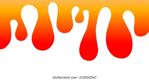 Hintergrund, schleichend oder schmelzen Blut, orangefarben wie Feuer, einzeln auf Weiß