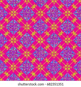 Background of the Cross. Geometric Ornaments. Vector Illustration.