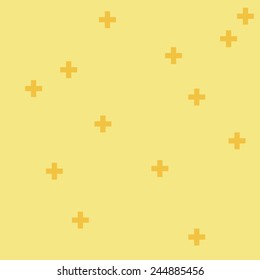 Background With Cross Icon Pattern, Vector.Colored Pattern with Plus. Vector Illustration